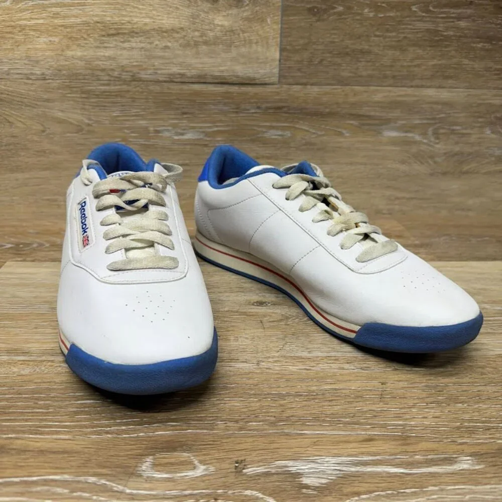 Reebok Classic White/Vector Blue Leather Sneaker Women's Size 10